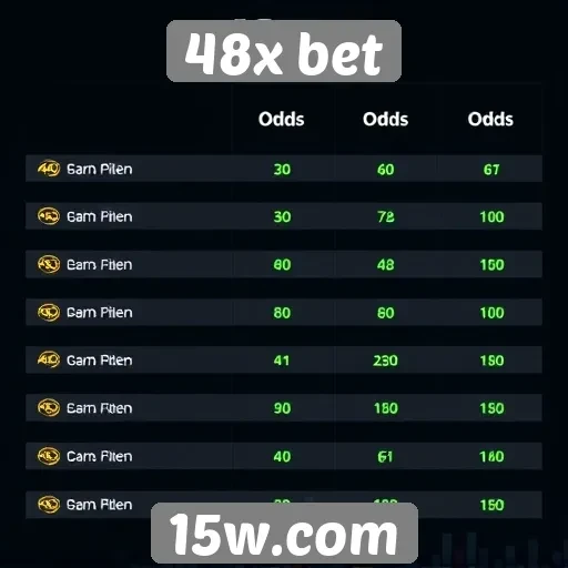 Comparação de odds no 48x bet e concorrentes